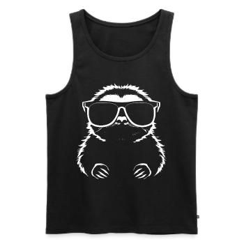 Sloths Anime Sloth Manga Sloth Sunglasses - Men's Premium Organic Tank Top - black - Front - AI Model Male 178 light (178cm)