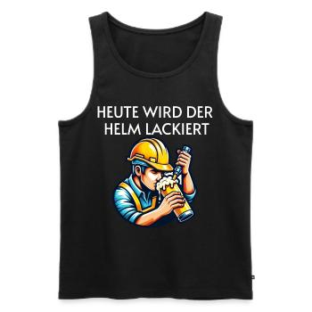 Beer - Today the helmet is painted Toast - Men's Premium Organic Tank Top - black - Front - Michal (187cm)