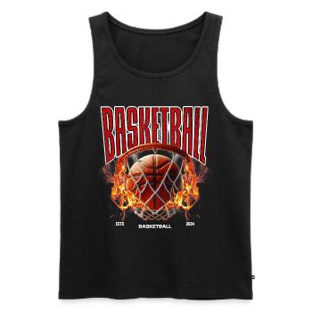 Basketball Basketballer - Männer Premium Bio Tank Top - Schwarz - Vorne - Michal (187cm)