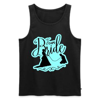 Équipe Mariée Mariage Poule - Débardeur bio Premium Homme - noir - Devant - Michal (187cm)
