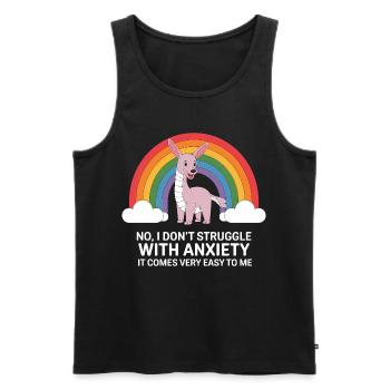 Don't worry, I'm a professional - Men's Premium Organic Tank Top - black - Front - Michal (187cm)