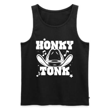 Honky Tonk - Débardeur bio Premium Homme - noir - Devant - AI Model Male 178 light (178cm)