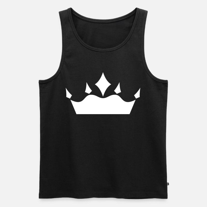 Krone - Männer Premium Bio Tank Top - Schwarz