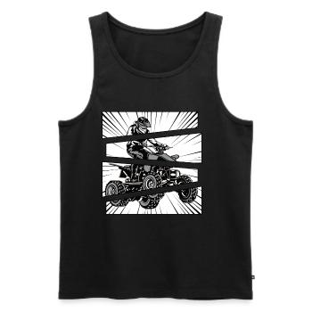 Motorsport Quad Biker ATV Offroad Quad Bike Split - Men's Premium Organic Tank Top - black - Front - AI Model Male 178 light (178cm)