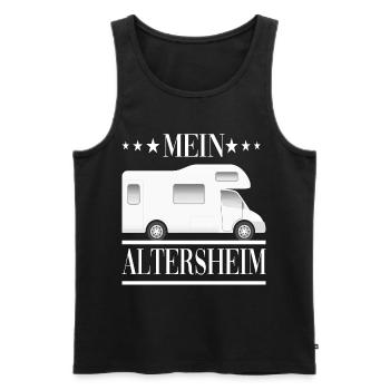 Camping Wohnmobil Altersheim Reisen Wohnwagen - Männer Premium Bio Tank Top - Schwarz - Vorne - Michal (187cm)