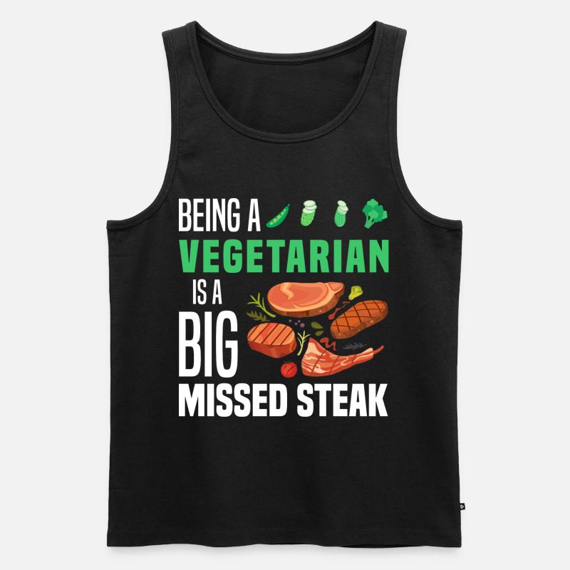 BBQ - Männer Premium Bio Tank Top - Schwarz