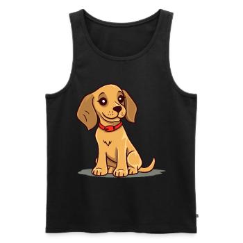 Conception de chien mignon pour les propriétaires de chiens - Débardeur bio Premium Homme - noir - Devant - Michal (187cm)