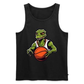 Lizards Basketball - Men's Premium Organic Tank Top - black - Front - Michal (187cm)