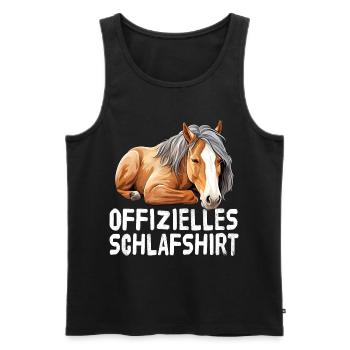 Chemise de nuit officielle pour cheval - Débardeur bio Premium Homme - noir - Devant - AI Model Male 178 light (178cm)