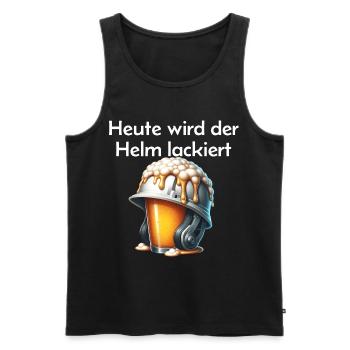 Beer - Today the helmet is painted Toast - Men's Premium Organic Tank Top - black - Front - Michal (187cm)