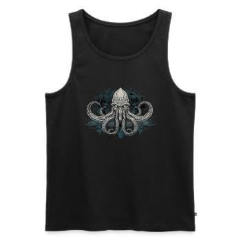 Cthulhu Lord and Savior Monster Horror T-Shirt - Männer Premium Bio Tank Top - Schwarz - Vorne - Michal (187cm)