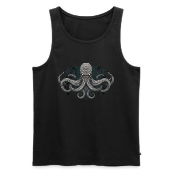 Cthulhu Lord and Savior Monster Horror T-Shirt - Männer Premium Bio Tank Top - Schwarz - Vorne - AI Model Male 178 light (178cm)