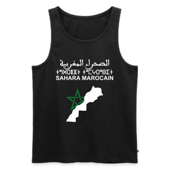 Marokkanische Sahara - Männer Premium Bio Tank Top - Schwarz - Vorne - AI Model Male 178 light (178cm)