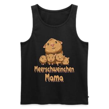 Lustige Meerschweinchen Mama mit Ihren Kindern - Männer Premium Bio Tank Top - Schwarz - Vorne - Michal (187cm)