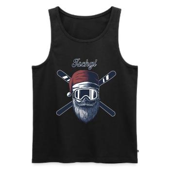 Ischgl Ski Sknowboard - Männer Premium Bio Tank Top - Schwarz - Vorne - AI Model Male 178 light (178cm)