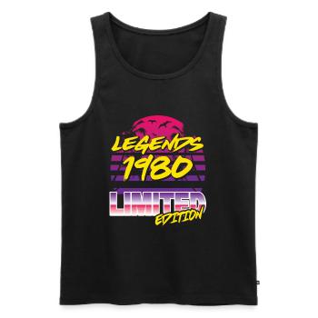 Legends 1980 Limited edition - Männer Premium Bio Tank Top - Schwarz - Vorne - Michal (187cm)