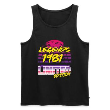 Legends 1981 Limited edition - Männer Premium Bio Tank Top - Schwarz - Vorne - Michal (187cm)