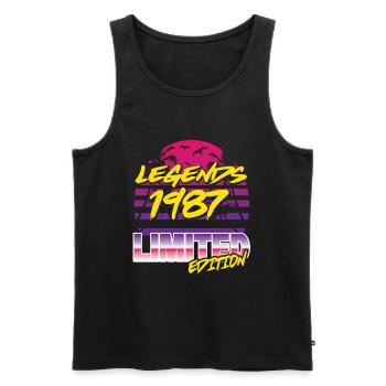 Legends 1987 Limited edition - Männer Premium Bio Tank Top - Schwarz - Vorne - Michal (187cm)