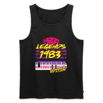 Legends 1983 Limited edition - Männer Premium Bio Tank Top - Schwarz - Vorne - Michal (187cm)