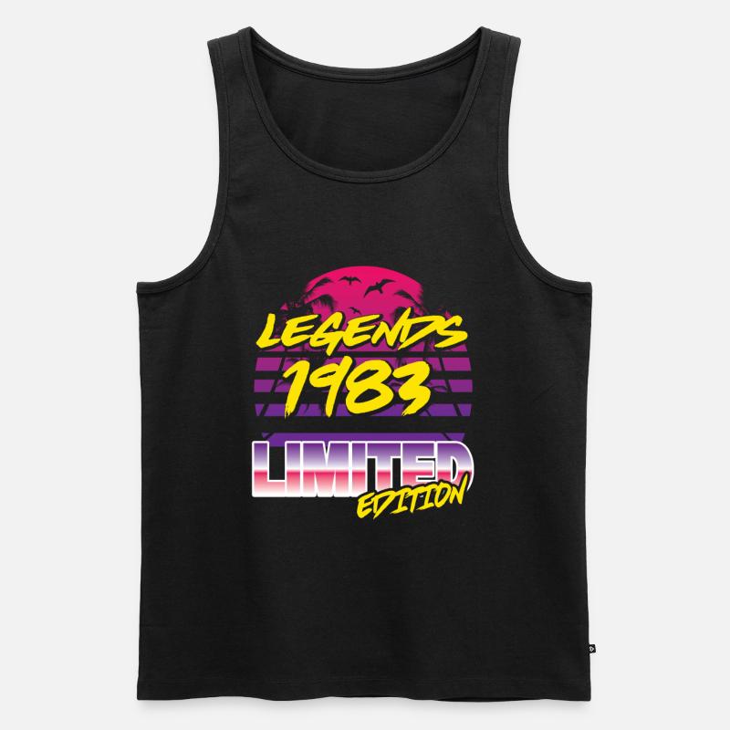 Legends 1983 Limited edition - Männer Premium Bio Tank Top - Schwarz
