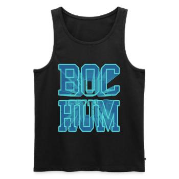 Bochum Deutschland Stadt 3D Schrift Skyline - Männer Premium Bio Tank Top - Schwarz - Vorne - AI Model Male 178 light (178cm)
