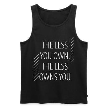 Minimalismus - Männer Premium Bio Tank Top - Schwarz - Vorne - Michal (187cm)