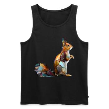Eichhörnchen Waldtiere Tiere Geschenk Kunst Tiermo - Männer Premium Bio Tank Top - Schwarz - Vorne - AI Model Male 178 light (178cm)