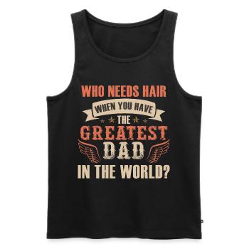 Größter Vatertag des Vaters - Männer Premium Bio Tank Top - Schwarz - Vorne - Michal (187cm)