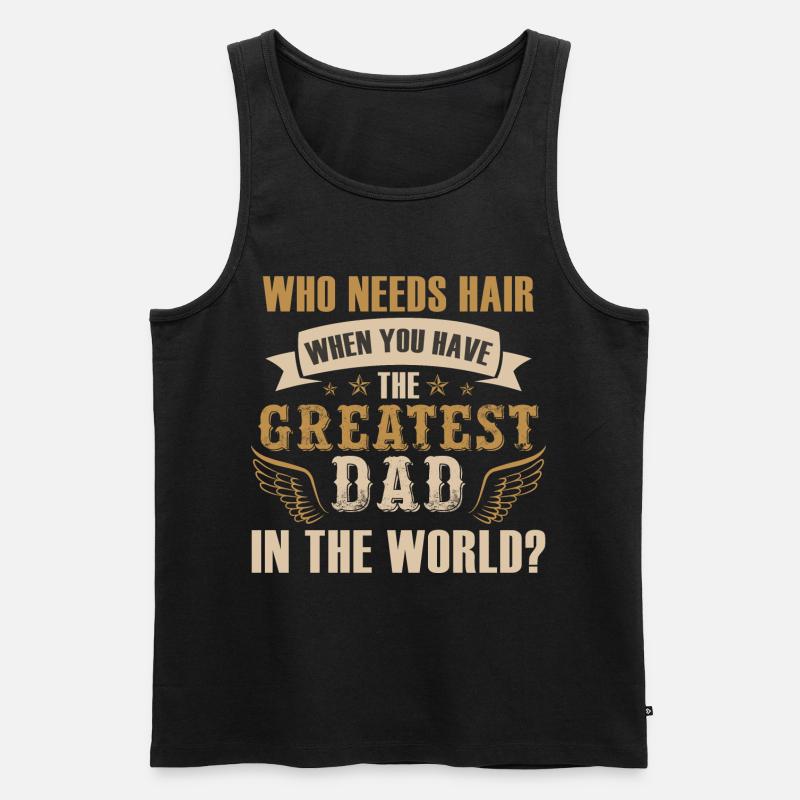 Der größte Vater - Männer Premium Bio Tank Top - Schwarz