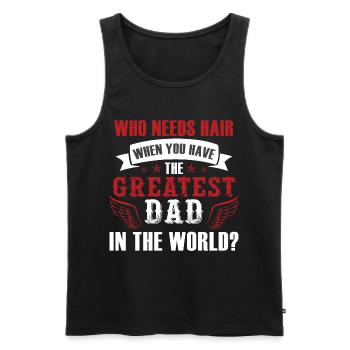 Greatest Dad Father's Day - Men's Premium Organic Tank Top - black - Front - AI Model Male 178 light (178cm)