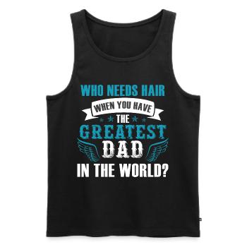 Großartiger Vater der Welt - Männer Premium Bio Tank Top - Schwarz - Vorne - Michal (187cm)