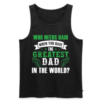 Funny Dad Fathers Day - Men's Premium Organic Tank Top - black - Front - Michal (187cm)