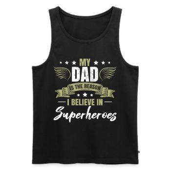 Cute Son Dad Quote - Men's Premium Organic Tank Top - black - Front - AI Model Male 178 light (178cm)