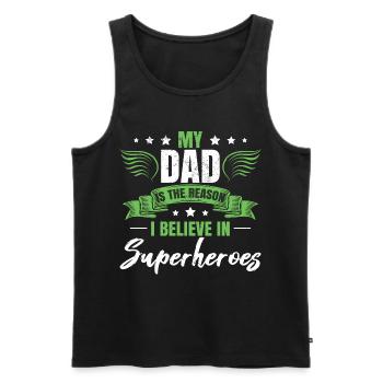 Son Dad Gift - Men's Premium Organic Tank Top - black - Front - AI Model Male 178 light (178cm)