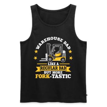 Gabelstaplerfahrer Geschenke Gabelstabler Logistik - Männer Premium Bio Tank Top - Schwarz - Vorne - AI Model Male 178 light (178cm)