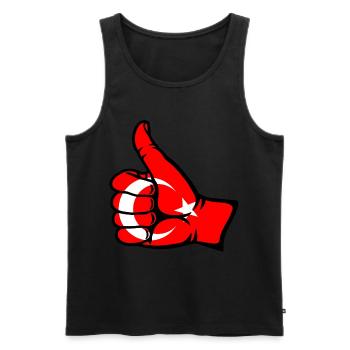 Turkey Flag All Clear Icon - Men's Premium Organic Tank Top - black - Front - AI Model Male 178 light (178cm)