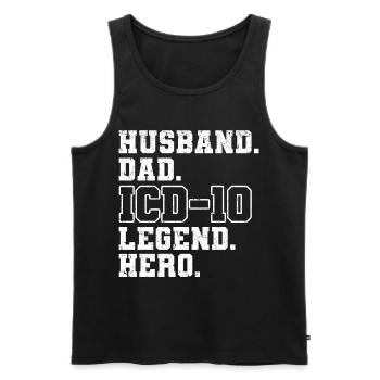 Klinische Kodierfachkraft - Männer Premium Bio Tank Top - Schwarz - Vorne - Michal (187cm)