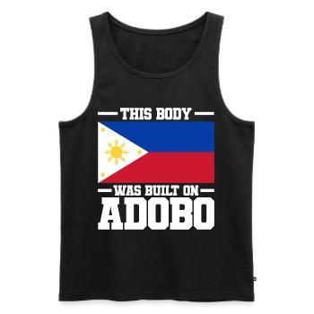 Philippinen Flagge | Filipino Land Asien Geschenke - Männer Premium Bio Tank Top - Schwarz - Vorne - Michal (187cm)