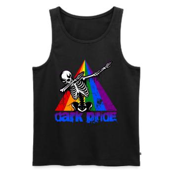 Dabbing Skull // Totenkopf Dark Pride Dab FS0224 - Männer Premium Bio Tank Top - Schwarz - Vorne - AI Model Male 178 light (178cm)