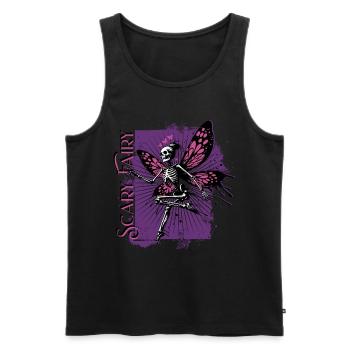 Crâne de fée effrayante // Totenkopf Fee FS0244 - Débardeur bio Premium Homme - noir - Devant - Michal (187cm)