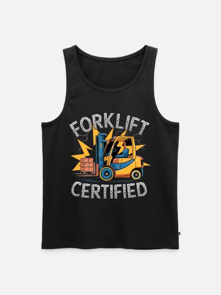Forklift Certified Gabelstapler - Männer Premium Bio Tank Top - Schwarz