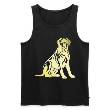 Mastiff Hund Silhouette - Männer Premium Bio Tank Top - Schwarz - Vorne - Michal (187cm)