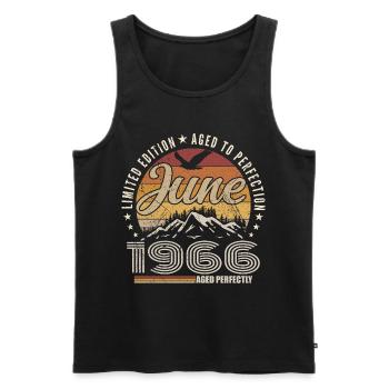 June 1966 59th Anniversary Gift June 1966 Retro - Men's Premium Organic Tank Top - black - Front - Michal (187cm)