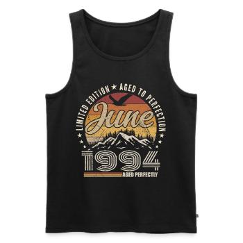 June 1994 31st Anniversary Gift June 1994 Retro - Men's Premium Organic Tank Top - black - Front - AI Model Male 178 light (178cm)