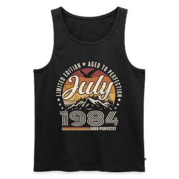 Juli 1984 Geschenk zum 41. Jahrestag Juli 1984 - Männer Premium Bio Tank Top - Schwarz - Vorne - Michal (187cm)