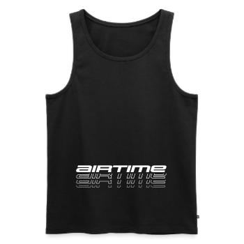 airtime shaddows shape on dark - Männer Premium Bio Tank Top - Schwarz - Vorne - AI Model Male 178 light (178cm)