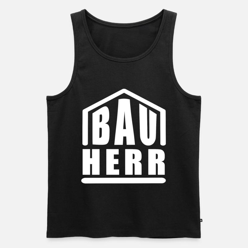 BAUHERR - Männer Premium Bio Tank Top - Schwarz