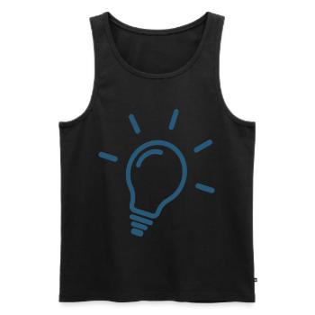 Lamp - Lamp - Men's Premium Organic Tank Top - black - Front - AI Model Male 178 light (178cm)