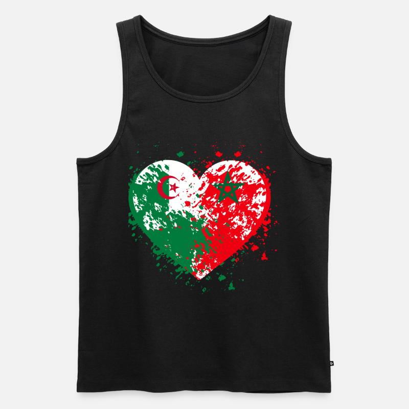 Algeria Morocco - Men's Premium Organic Tank Top - black