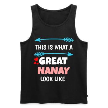 Philippines Filipino Nanay Nana Grandma I Cadeau - Débardeur bio Premium Homme - noir - Devant - Michal (187cm)